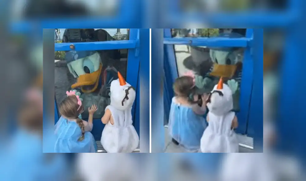 Desliza para ver más imágenes de esta conmovedora escena entre dos niños y su personaje de Disney favorito. Desliza para ver más imágenes de esta conmovedora escena entre dos niños y su personaje de Disney favorito.