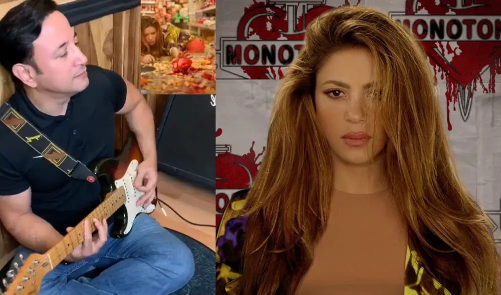 Productor musical cambia versión original de "Monotonía" de Shakira. Foto: composición LR/@monotonía/twitter/ captura de Twitter