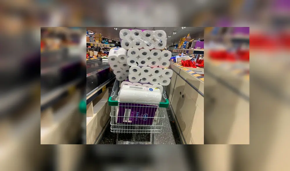 El pánico por el coronavirus  causó que la población realice desmedidas compras de papel higiénico.