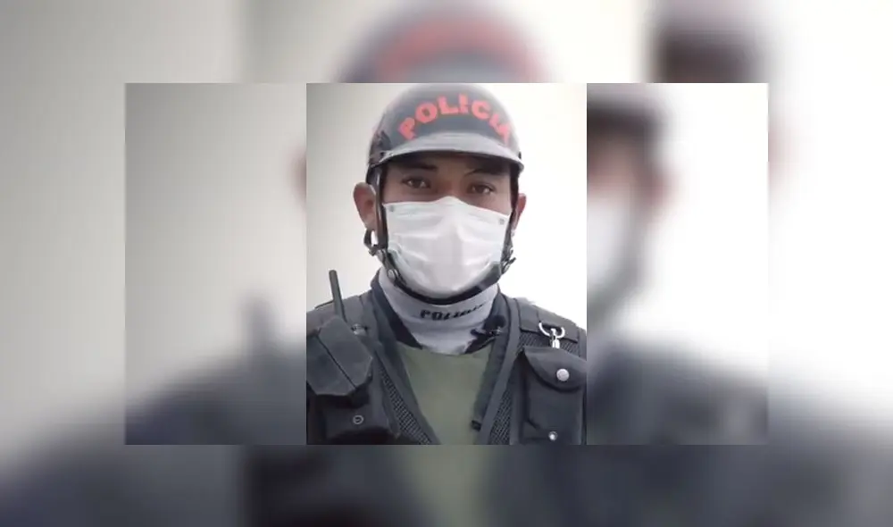 Policía recuperado de la COVID-19. Créditos: Mininter. Policía recuperado de la COVID-19. Créditos: Mininter.