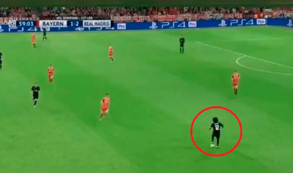 Real Madrid vs Bayern Múnich: ¡Maestro! El perfecto control de balón de Marcelo [VIDEO]