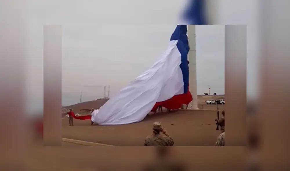 La bandera de Chile no pudo ser izada en el Morro de Arica. Foto: Cooperativa. La bandera de Chile no pudo ser izada en el Morro de Arica. Foto: Cooperativa.