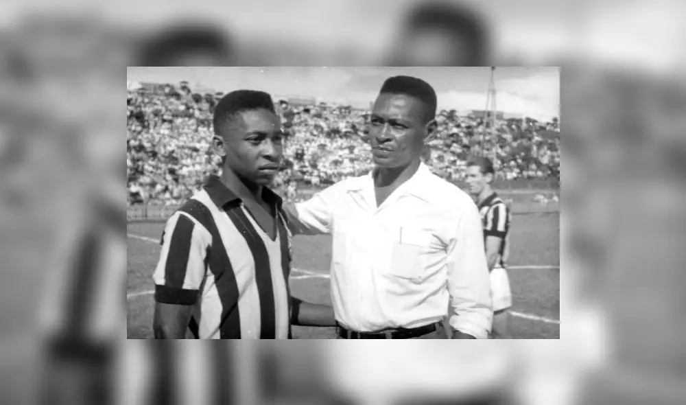 Pelé junto a su padre Joao Ramos do Nascimento ‘Dondinho’. Foto: difusión