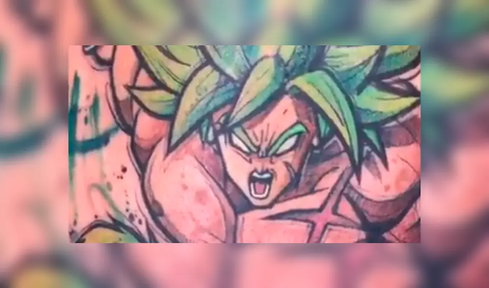 Dragon Ball Super: joven fan se hace complejo tatuaje de Broly y sorprende con el resultado [FOTOS]