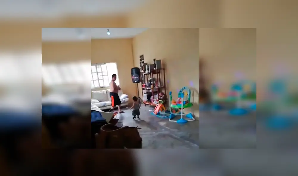 Facebook viral: padre estuvo al cuidado de su nieto y su hija los descubrió en una curiosa escena [VIDEO] 