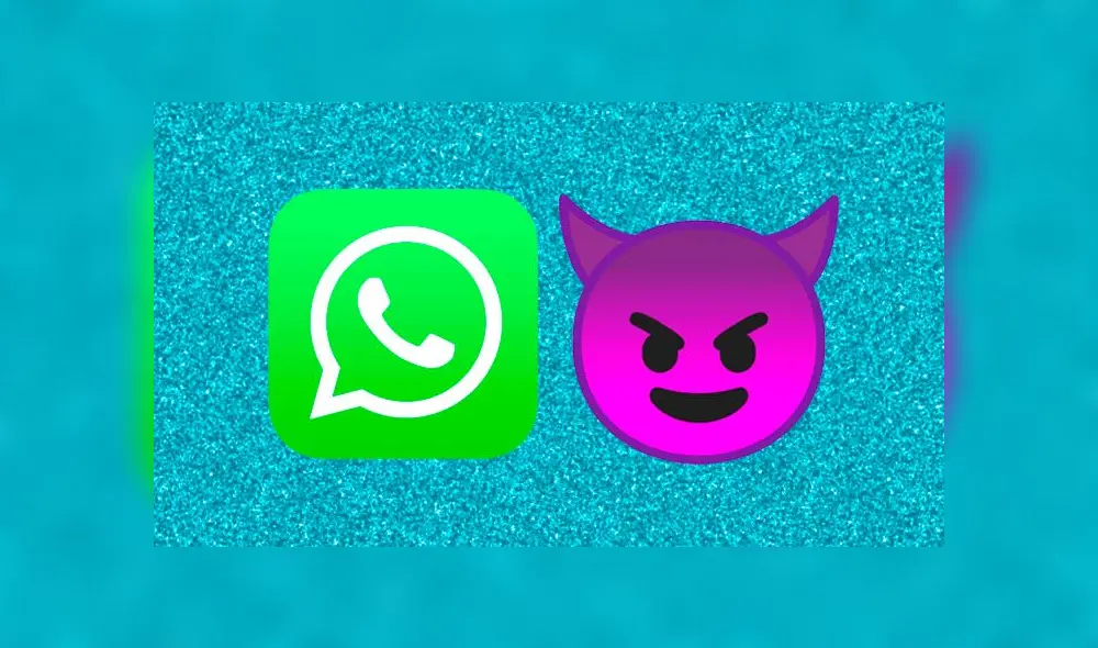 El emoji de WhatsApp de la 'cara sonriendo con cuernos'. El emoji de WhatsApp de la 'cara sonriendo con cuernos'.