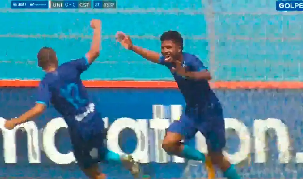 Álvaro Medrano marcó el primer tanto del partido entre Universitario y Carlos Stein. Foto: captura de Gol Perú Álvaro Medrano marcó el primer tanto del partido entre Universitario y Carlos Stein. Foto: captura de Gol Perú