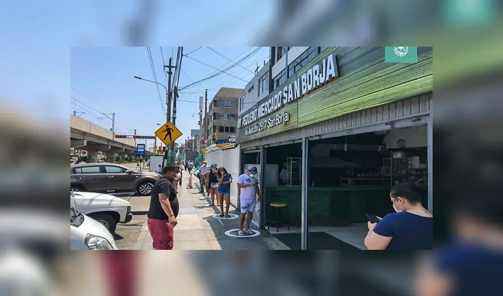 San Borja: municipalidad pinta círculos de dos metros de distancia en mercados del distrito [VIDEO]