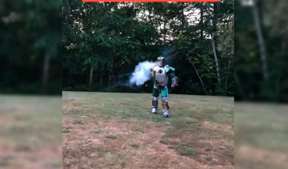 Brandon pasó ocho años construyendo la armadura de Iron Man. Foto: YouTube/Techmaster_2020