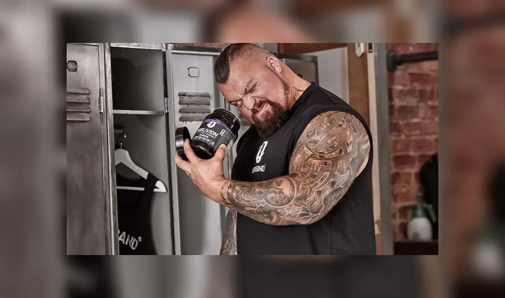Eddie Hall narró el terrible accidente que sufrió mientras entrenaba en un gimnasio. Foto: Instagram.