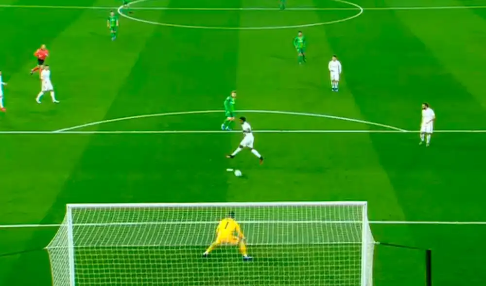 Odegaard marcó el primer gol de la Real Sociedad ante el Real Madrid. Foto: Captura Odegaard marcó el primer gol de la Real Sociedad ante el Real Madrid. Foto: Captura