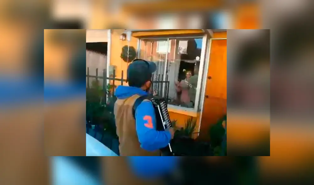 Desliza las imágenes para observar el conmovedor gesto de un hombre para animar a sus padres en la cuarentena.