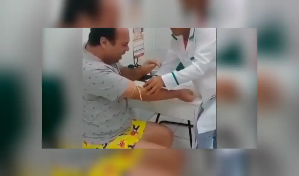 Facebook viral: Chico lanza exagerados gritos por inyección y pareja pasa la peor vergüenza [VIDEO]