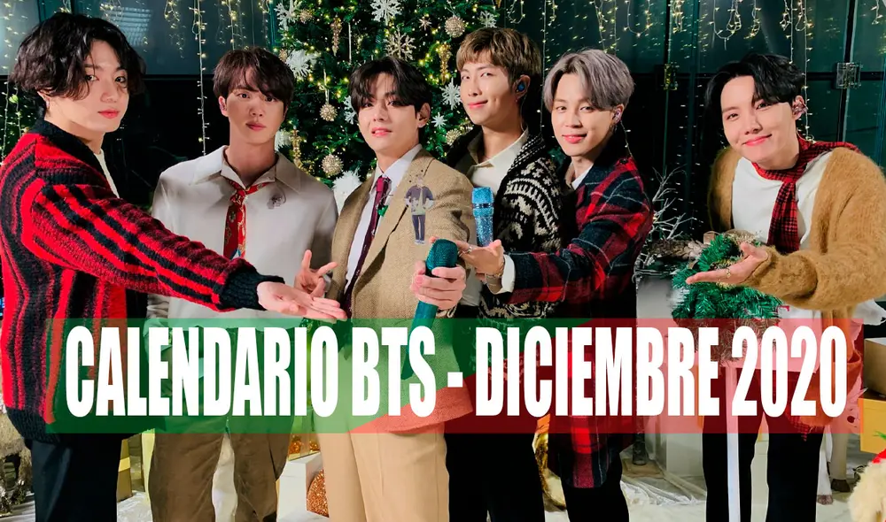 Revisa la lista actualizada del cronograma de actividades de BTS para diciembre 2020. Foto: composición La República / Big Hit