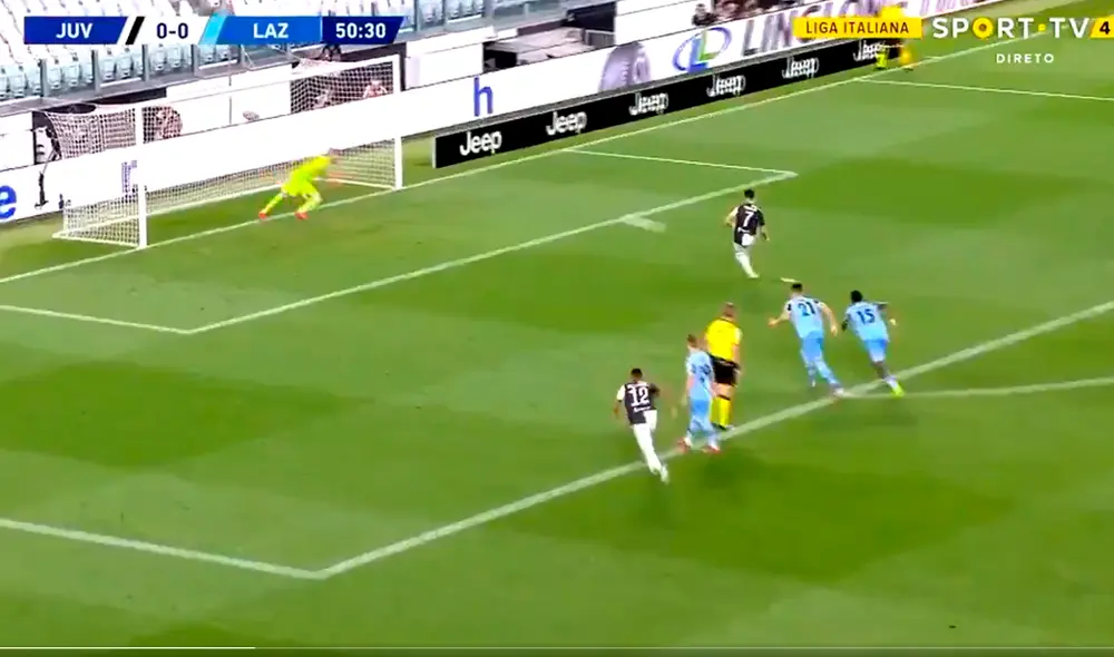 Doblete de Cristiano Ronaldo en la Juventus vs Lazio. Captura: ESPN