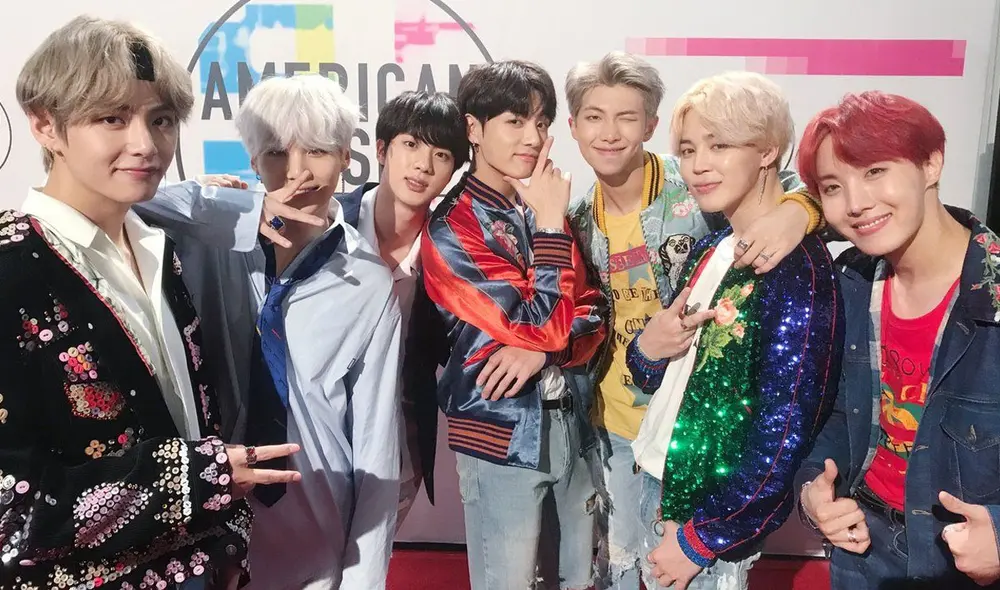 BTS en el preshow de los American Music Awards 2017. Foto: AMAs BTS en el preshow de los American Music Awards 2017. Foto: AMAs