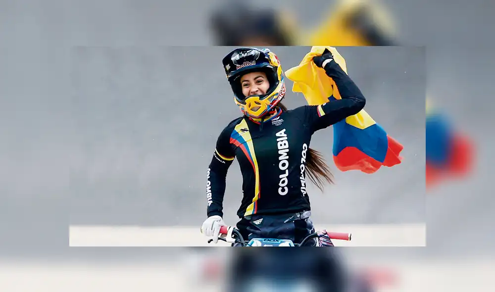 En la cima. La colombiana Mariana Pajón, campeona en BMX.