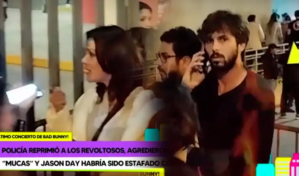 Mónica Sánchez y Jason Day fueron impedidos de entrar al concierto de Bad Bunny. Foto: captura/Willax Mónica Sánchez y Jason Day fueron impedidos de entrar al concierto de Bad Bunny. Foto: captura/Willax