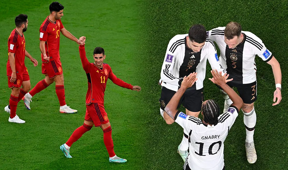 España vs. Alemania: ambas escuadras chocan por el grupo E del Mundial Qatar 2022. Foto: composición LR/AFP España vs. Alemania: ambas escuadras chocan por el grupo E del Mundial Qatar 2022. Foto: composición LR/AFP