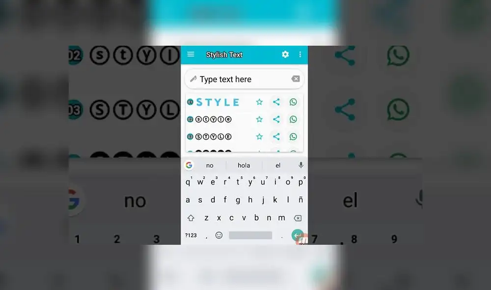Stylish Text es una aplicación que nos permiete cambiar el tipo de letra en nuestras conversaciones.