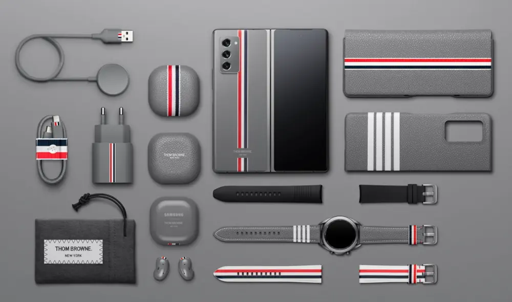 Toda la colección completa de la edición especial de Thom Browne. | Foto: Samsung