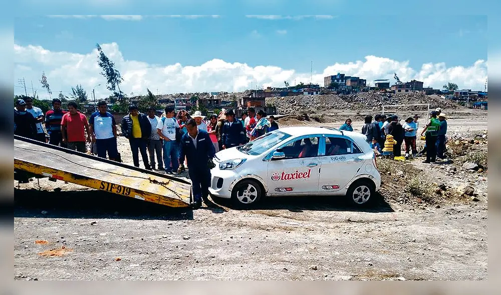 Vivo. Taxista fue dado de alta y su vehículo se recuperó.