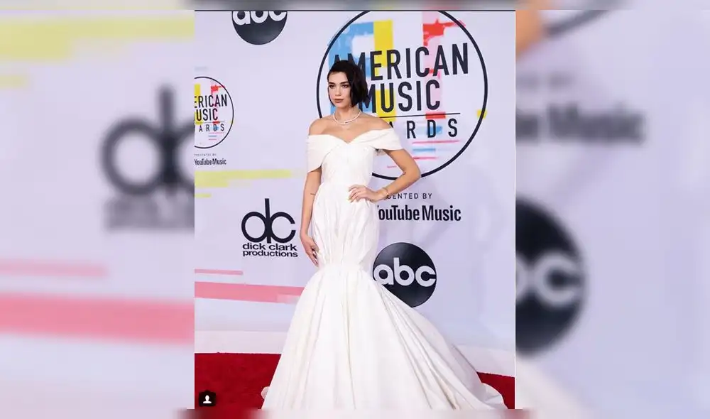 American Music Awards 2018 : Dua Lipa blanco de memes por su vestido de gala [FOTOS]