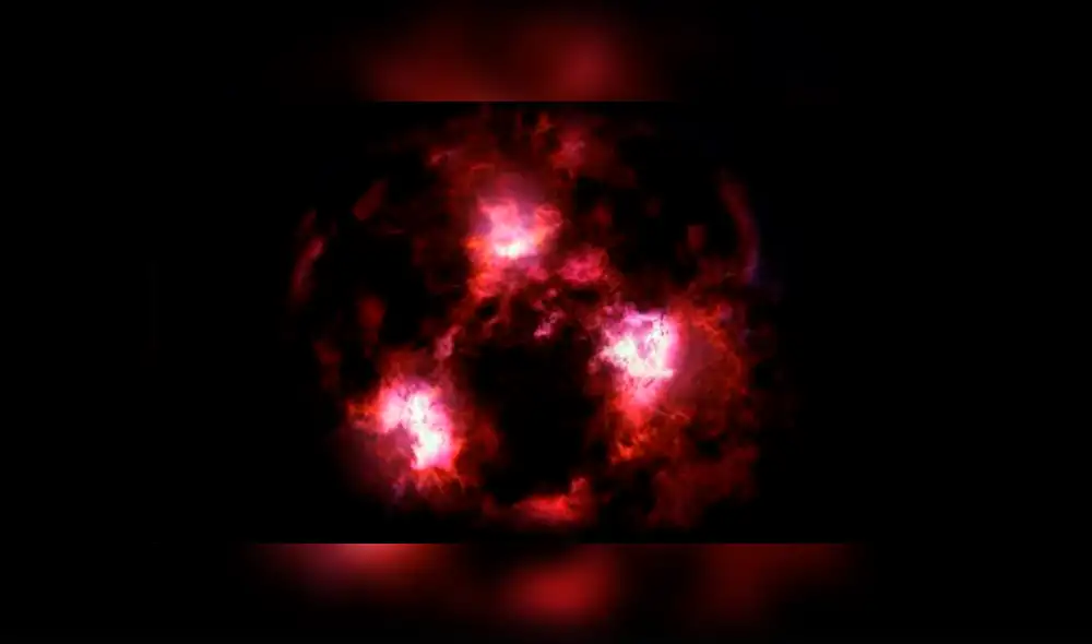 Científicos obtienen imágenes de galaxia monstruosa | James Josephides, Swinburne Astronomy Productions, Christina Williams, University of Arizona and Ivo Labbé, Swinburne University Científicos obtienen imágenes de galaxia monstruosa | James Josephides, Swinburne Astronomy Productions, Christina Williams, University of Arizona and Ivo Labbé, Swinburne University