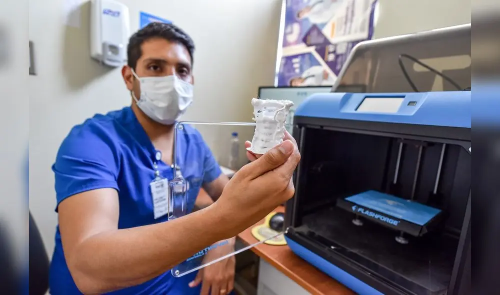 Se obtienen réplicas de la anatomía de los pacientes para planificar los procedimientos quirúrgicos, Foto: INSN San Borja