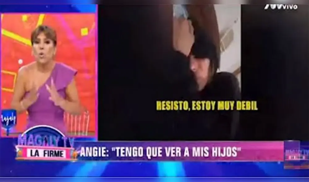 Magaly Medina y Angie Jibaja. Foto: Captura