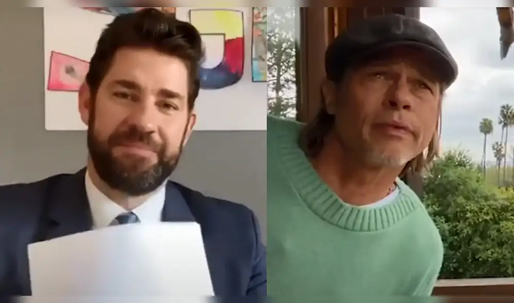 Brad Pitt participó en el divertido telediario Some Good News, creado por el actor John Krasinski. (Foto: YouTube)