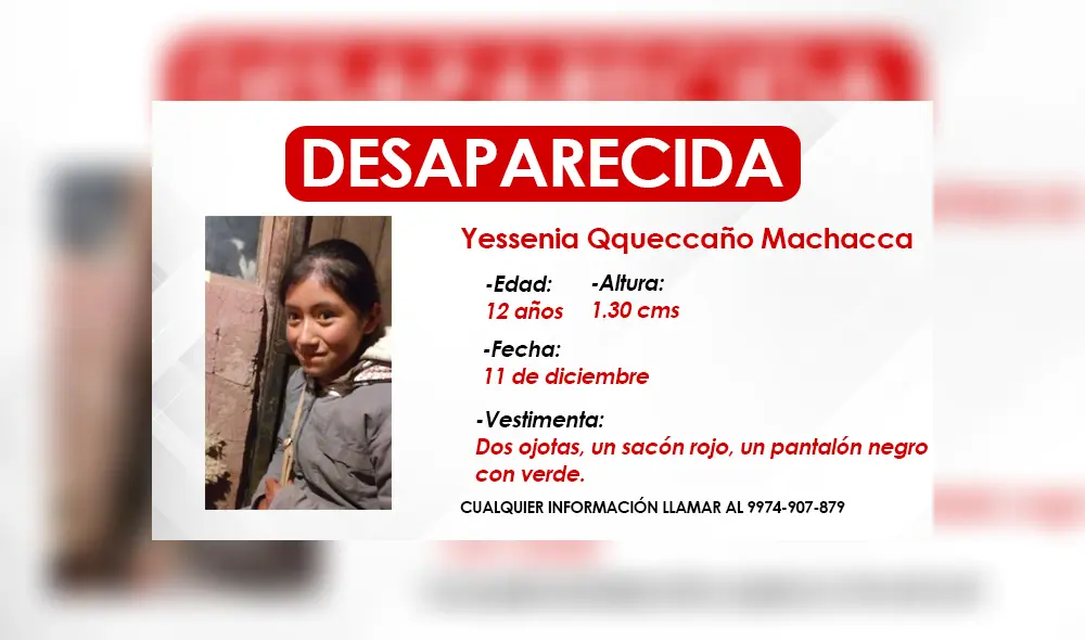 Buscan a menor que lleva 3 días desaparecida. Créditos: La República.
