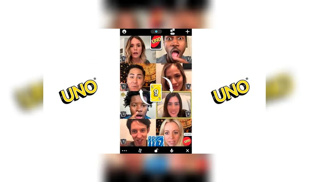 Puedes jugar hasta con ocho amigos el clásico juego de cartas UNO. Foto: Houseparty. Puedes jugar hasta con ocho amigos el clásico juego de cartas UNO. Foto: Houseparty.