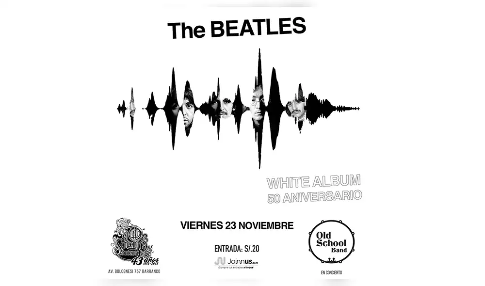 The Beatles: concierto tributo por los 50 años del White Album The Beatles: concierto tributo por los 50 años del White Album