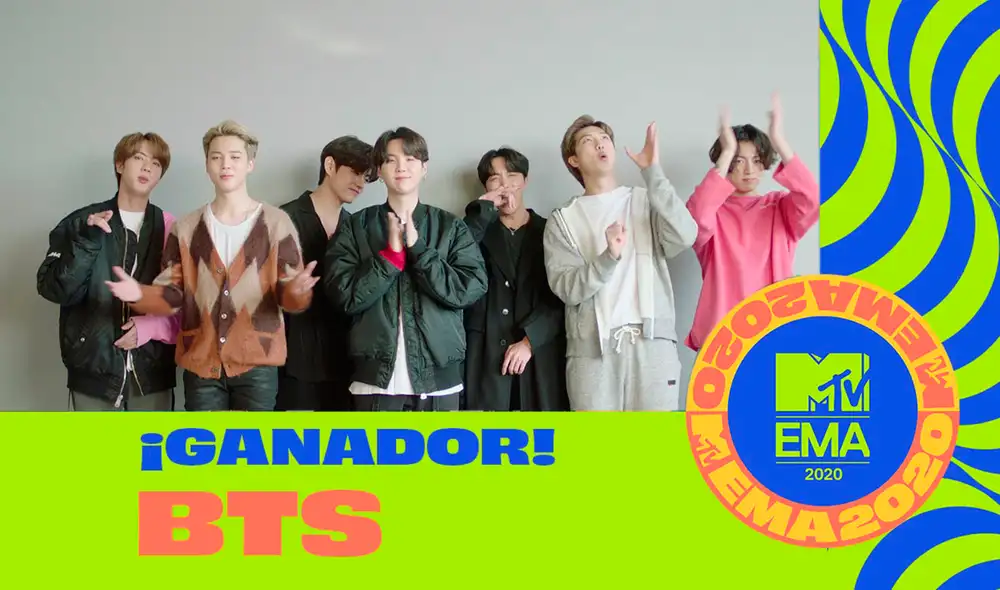 BTS agradece los premios otorgados en los MTV EMA 2020. Foto: composición MTV
