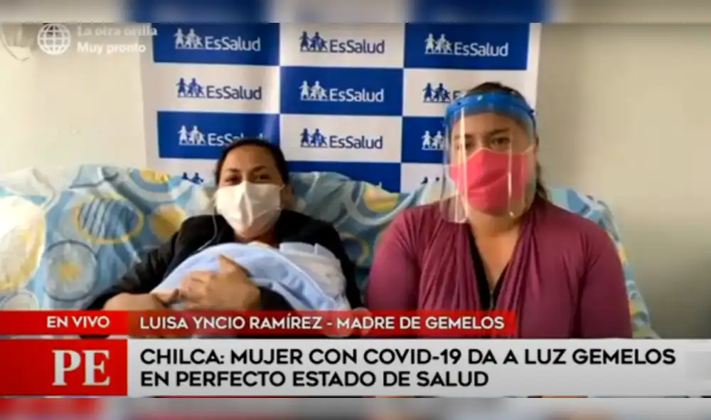 Madre con COVID-19 dió a luz a gemelos en perfecto estado de salud / Crédito: Captura de pantalla- Américatv