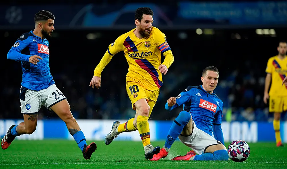 Napoli se niega a jugar ante Barcelona en España por la vuelta de los octavos de la Champions League. Foto: AFP Napoli se niega a jugar ante Barcelona en España por la vuelta de los octavos de la Champions League. Foto: AFP