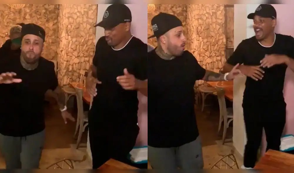 Nicky Jam le enseña a Will Smith a bailar 'Equis' y video es viral en Instagram