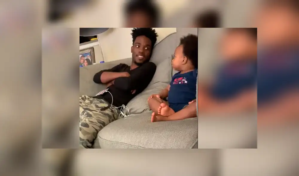 Facebook viral: Bebé asombra por fluida 'charla' con su padre [VIDEO]