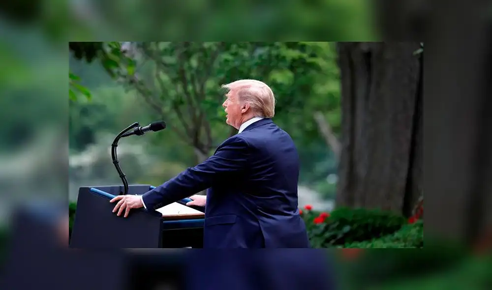 Trump en rueda de prensa este viernes en la Casa Blanca. Foto: EFE