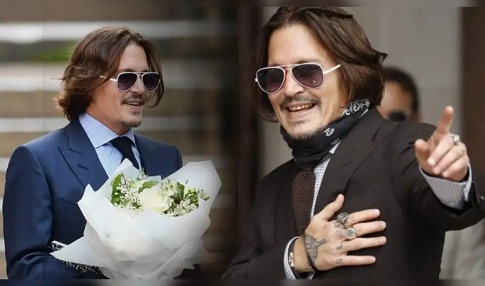 Paparazzis que cubrían el proceso legal de Johnny Depp contra su exeposa captaron imágenes del dulce encuentro. (Foto: Composición / AFP) Paparazzis que cubrían el proceso legal de Johnny Depp contra su exeposa captaron imágenes del dulce encuentro. (Foto: Composición / AFP)