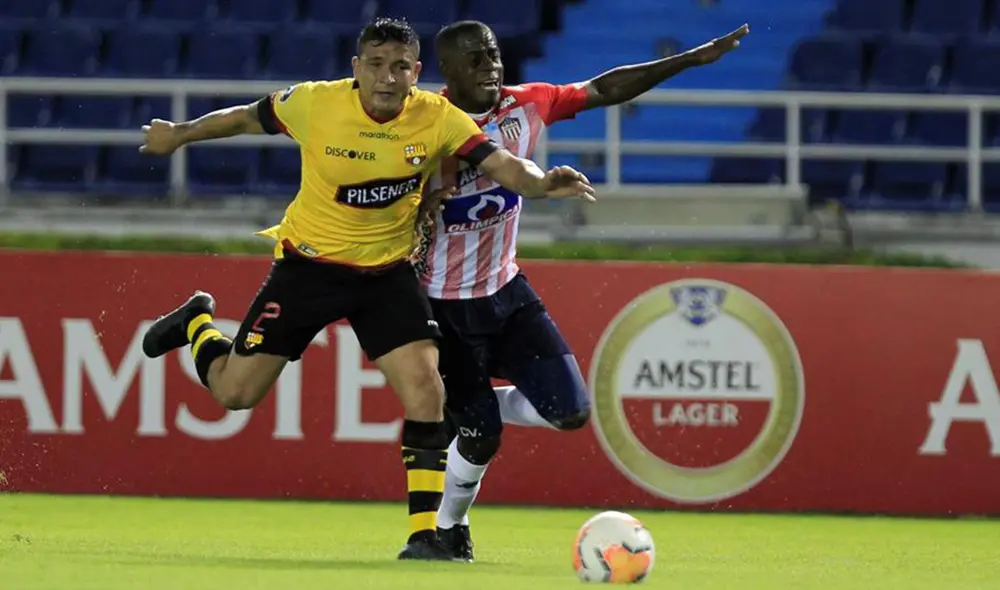 Junior recibe a Barcelona en el estadio Metropolitano de Barranquilla. Foto: EFE