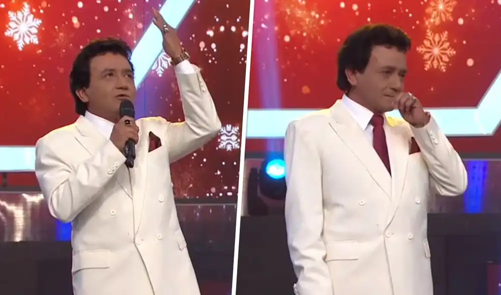 Carlos Burga, imitador de José José, en el escenario de Yo soy. Foto: composición captura Latina