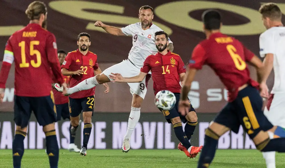 España y Suiza se miden en Madrid por la Liga de Naciones. Foto: EFE