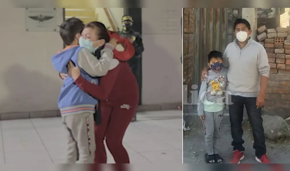 El niño corrió hacía su madre y ambos se dieron un abrazo efusivo.