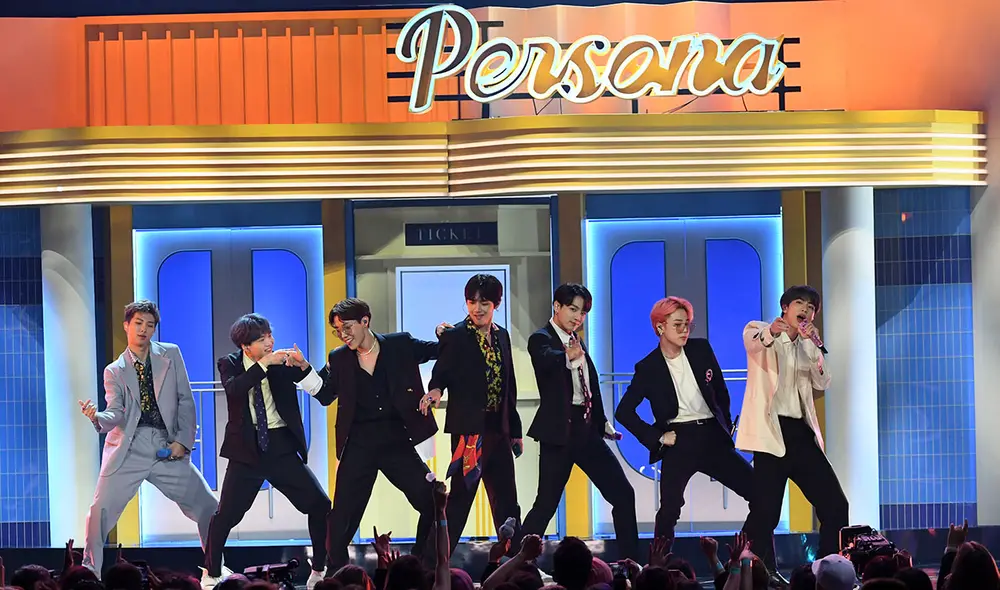 BTS presenta "Boy with luv" en los Billboard Music Awards 2019. Foto: AFP