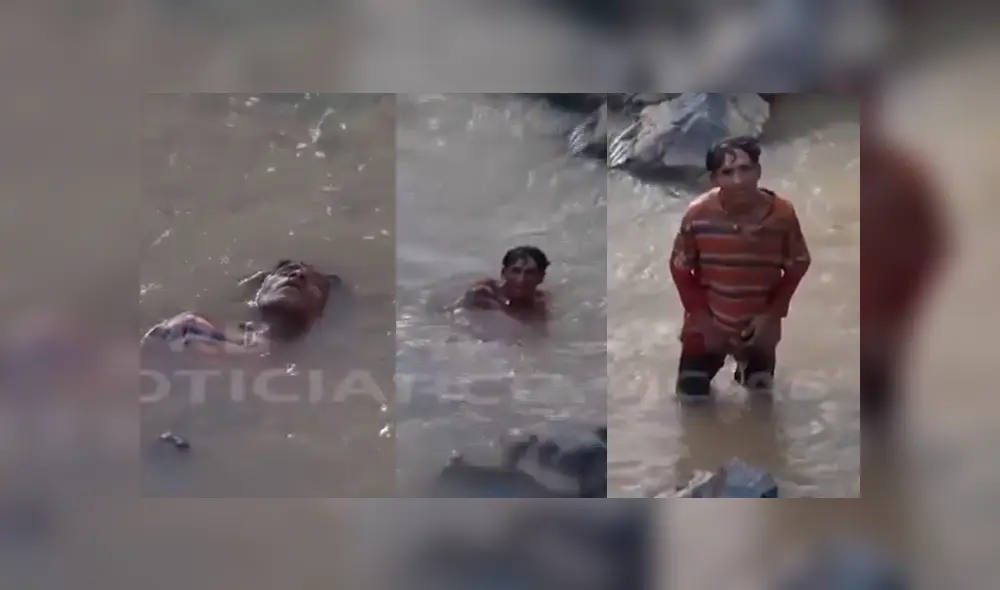 Facebook viral: Hombre ebrio se duerme en un río y periodista lo confunde con un cuerpo sin vida [VIDEO]