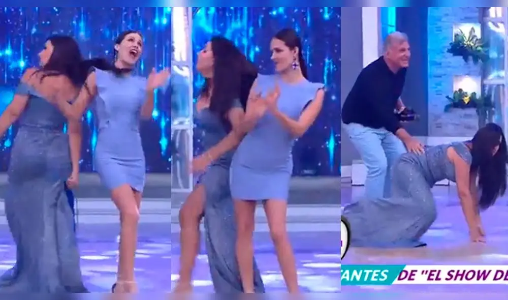 Patricia Portocarrero cayó al suelo tras “caderazo” de Maju Mantilla [VIDEO]