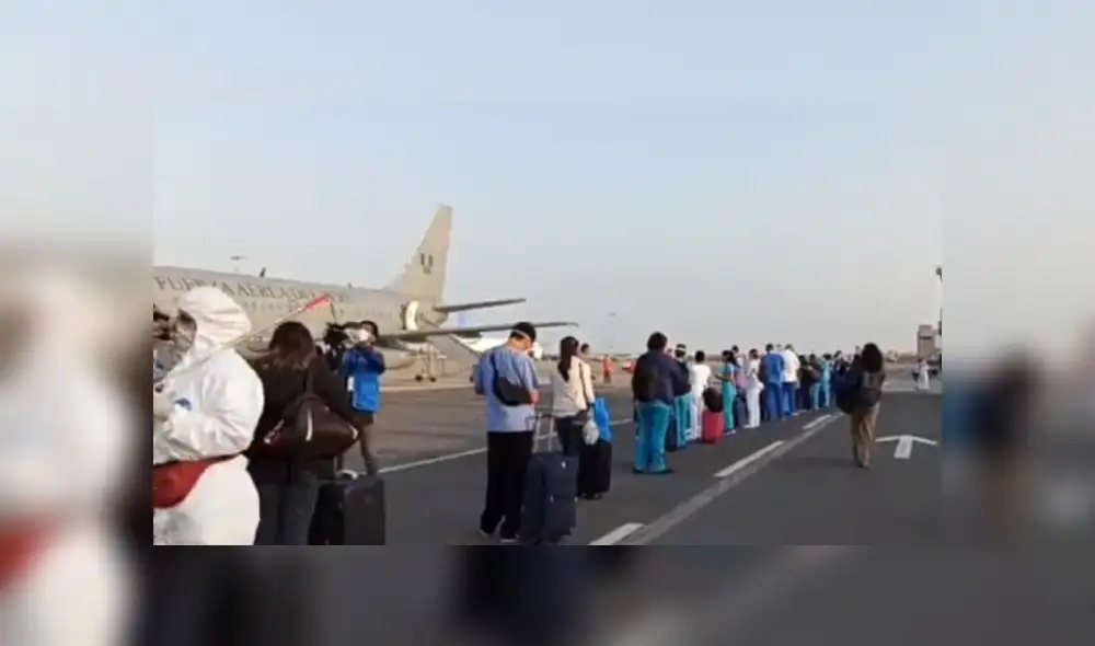 El personal de salud se quedará en Iquitos y Lambayeque durante 15 días. Foto: Captura. El personal de salud se quedará en Iquitos y Lambayeque durante 15 días. Foto: Captura.