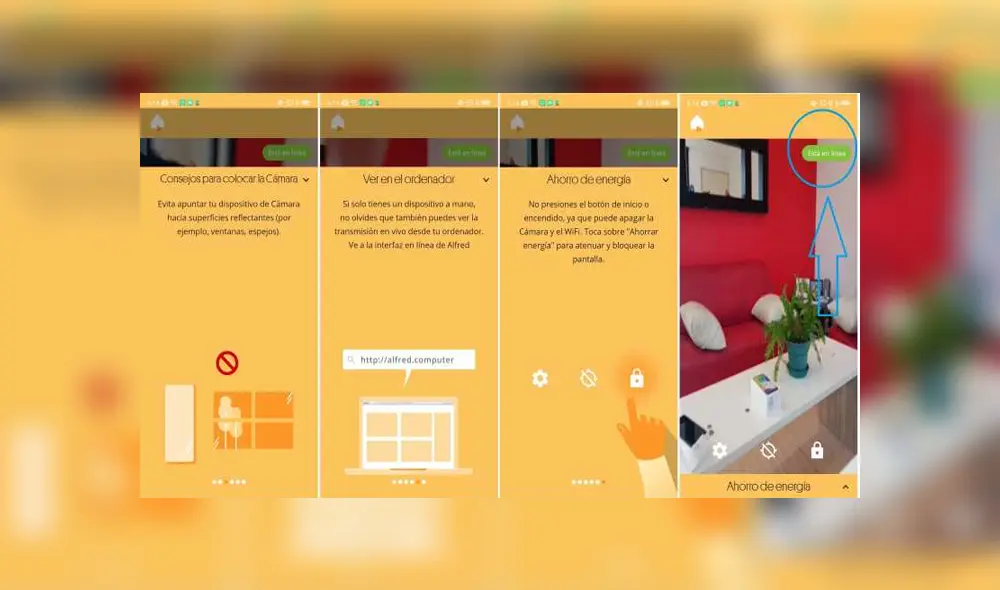 Desliza para saber cómo configurar la aplicación. Foto: Paréntesis.